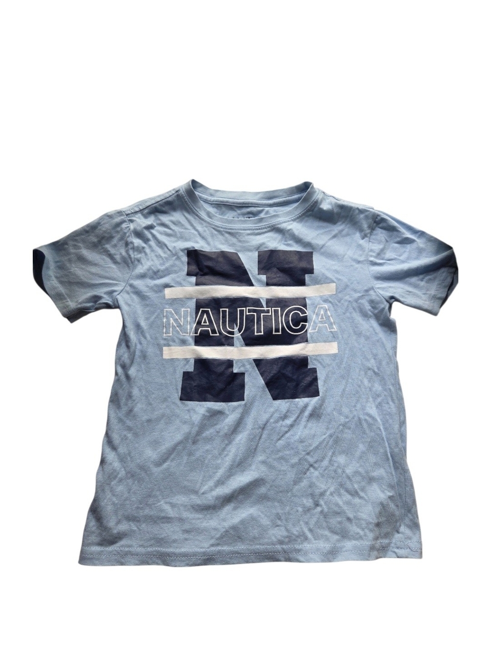 Nautica Light Blue Tee with Navy Logo